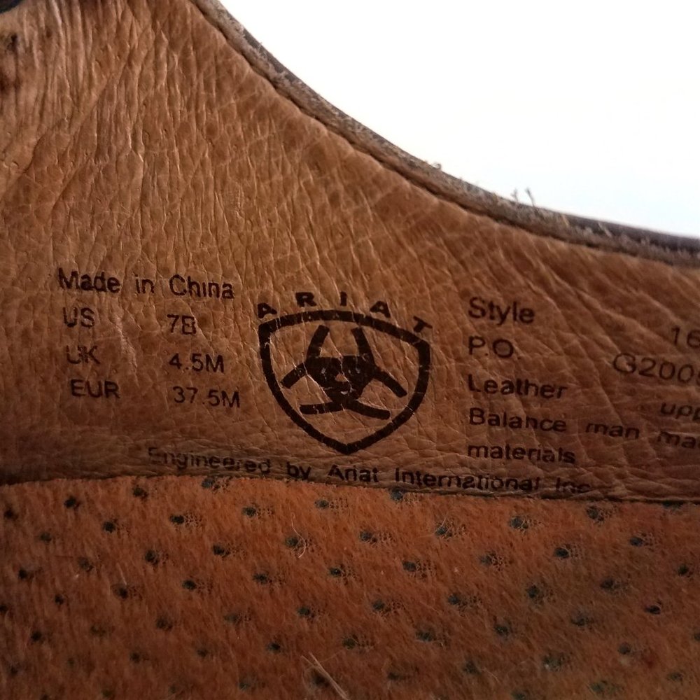 Ariat Leather Basketweave Oxfords Dress Shoes - Picture 8 of 8